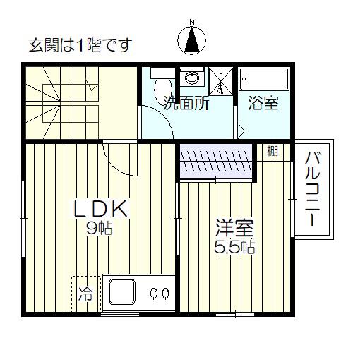 カーサ リオ南千住(1LDK/3階)の間取り写真
