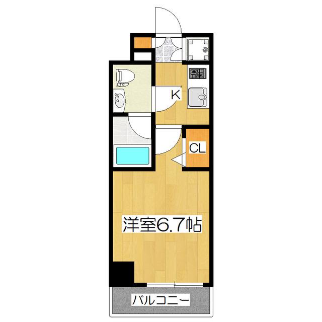 プレミアムキューブ東十条ARIA(1K/2階)の間取り写真