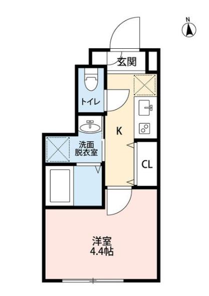 ヴィクトリアンコート中村橋(1K/1階)の間取り写真