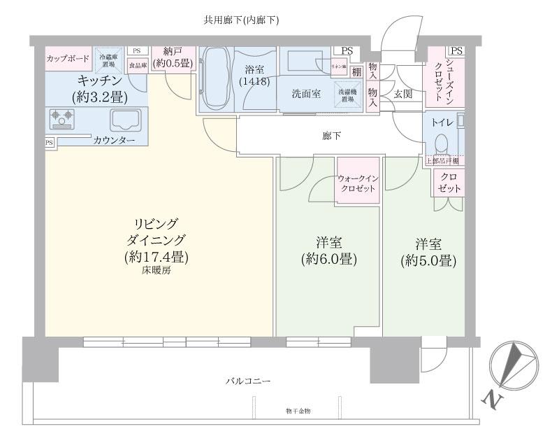 シティタワーズ東京ベイ セントラルタワー(2LDK/29階)の間取り写真