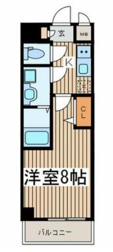 エスリード上前津エアスタ(1K/10階)の間取り写真