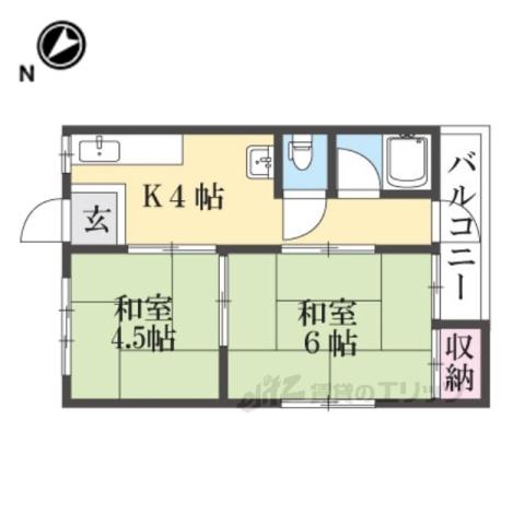 和光ハイツ(2K/3階)の間取り写真