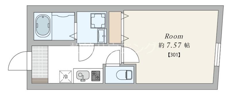 新井4丁目マンション(1K/3階)の間取り写真