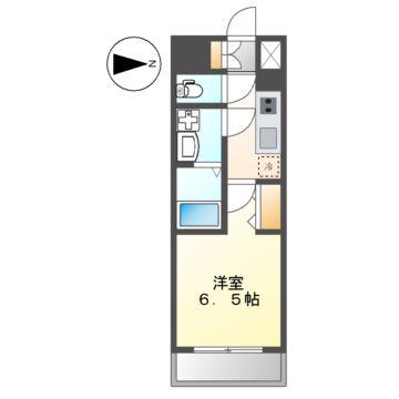 S-RESIDENCE志賀本通DEARLY(1K/15階)の間取り写真