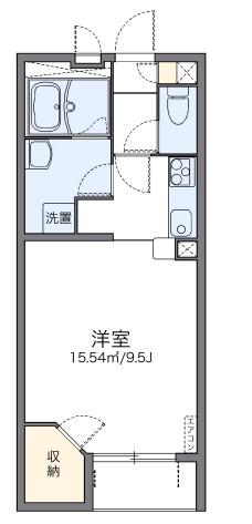 レオネクスト西伊丹II(1K/2階)の間取り写真