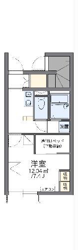 レオパレスアリビオ(1K/1階)の間取り写真