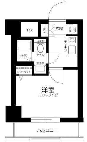 ネオマイム鶴見リバーサイド(1K/5階)の間取り写真