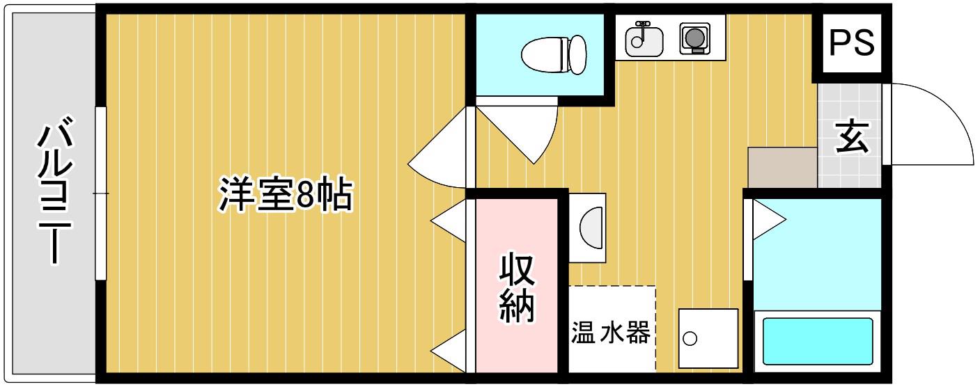 OTAS24(1K/2階)の間取り写真