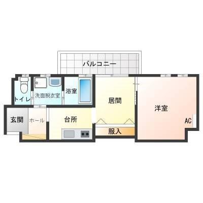 グリーンビュー江古田(2K/3階)の間取り写真