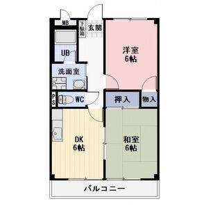 SURPLUS 和合II(2DK/2階)の間取り写真