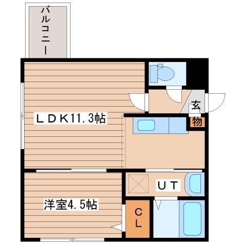 SITE発寒南 (1LDK/3階)の間取り写真
