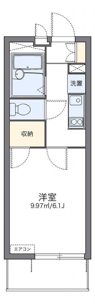 レオパレス横浜堀ノ内(1K/3階)の間取り写真