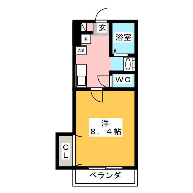 ラポール向ヶ丘遊園(1K/1階)の間取り写真