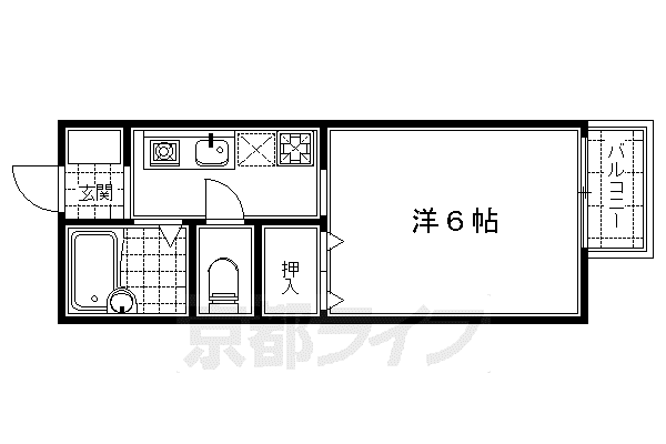 セジュール藤森(1K/1階)の間取り写真