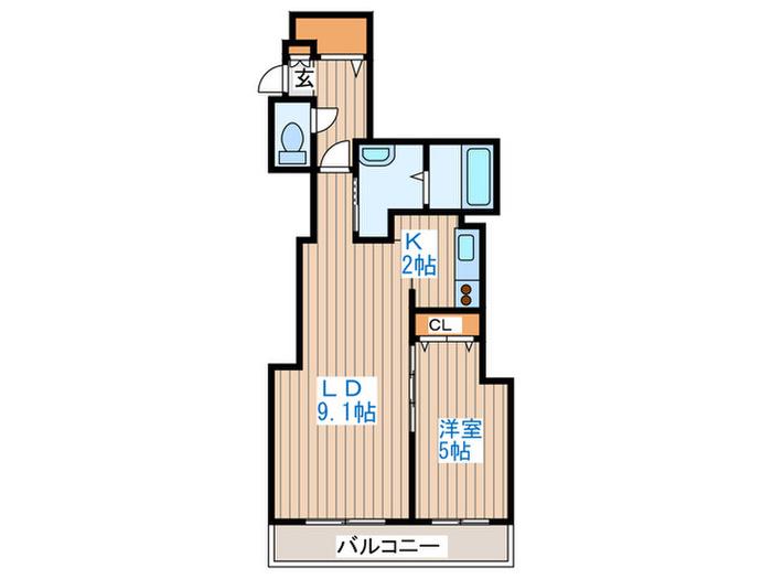 JEWEL TOWER(1LDK/17階)の間取り写真