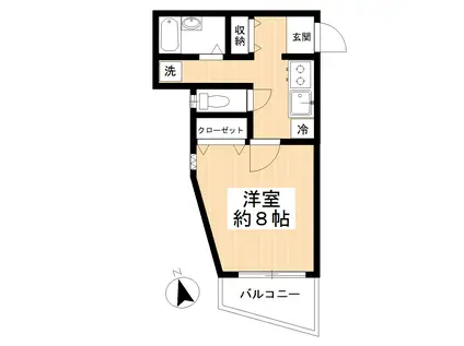 アドニス(1K/3階)の間取り写真