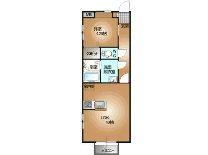 S-DESIGNコート I(1LDK/1階)の間取り写真