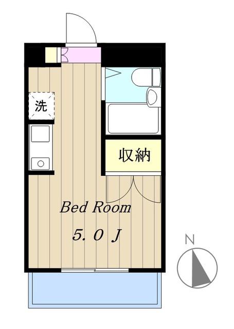 北浜ビル(ワンルーム/2階)の間取り写真