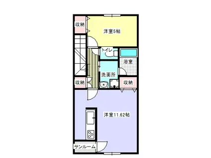 TRES十和田宅建メイト(1LDK/2階)の間取り写真