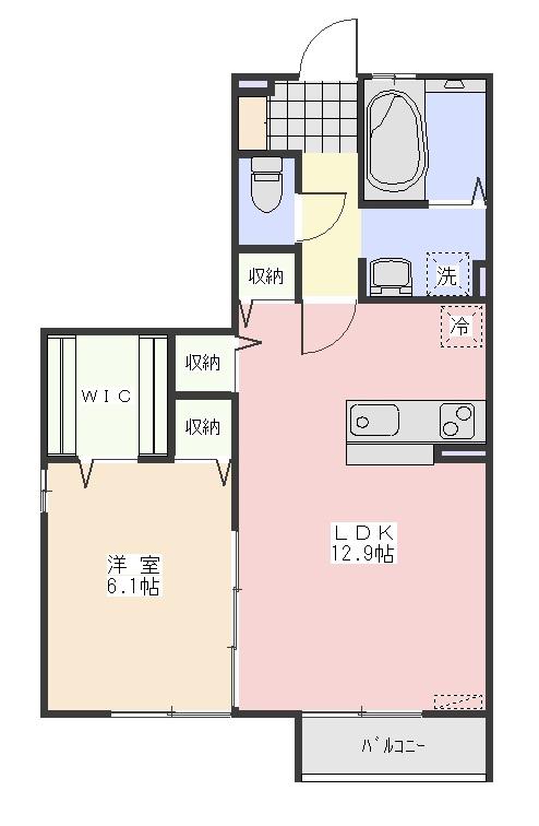 セルティス(1LDK/1階)の間取り写真