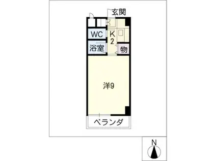 アビタシオン セイ(1K/2階)の間取り写真