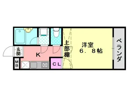 NICHERA加美(1K/4階)の間取り写真