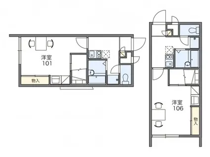 めんそーれー(1K/1階)の間取り写真