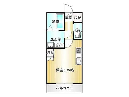 CANDEO川津(ワンルーム/2階)の間取り写真