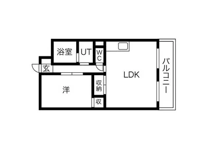 ドルチェヴィーダ姫路(1LDK/6階)の間取り写真