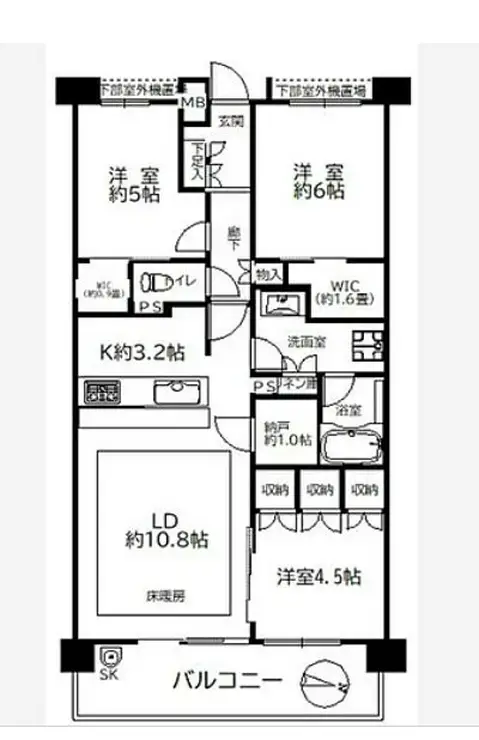 バウス武蔵境 2階階 間取り