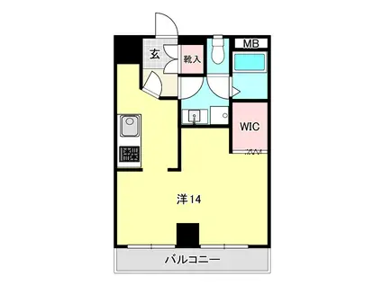 メゾンドールYASUDA(ワンルーム/4階)の間取り写真