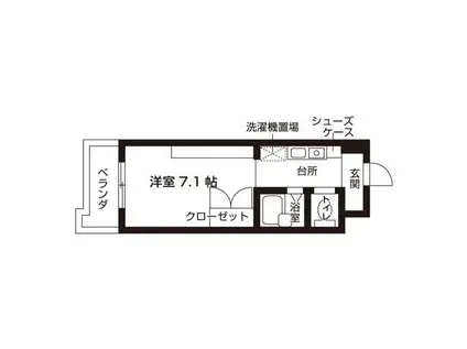 メジログランデ千代田(ワンルーム/6階)の間取り写真