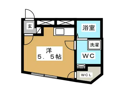 B.G.GRAND TOGOSHIGINZA(ワンルーム/4階)の間取り写真
