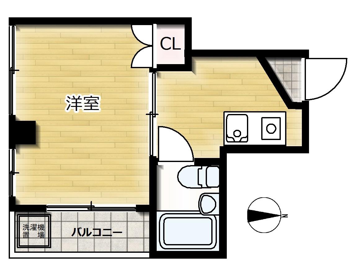 土屋ビル(1K/4階)の間取り写真