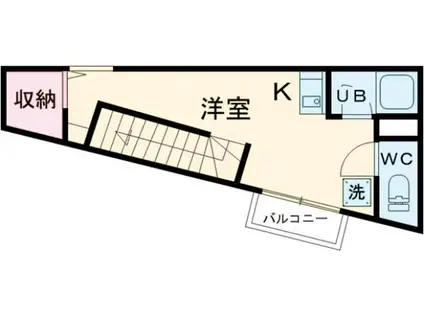 ルミエスタ小金井(ワンルーム/2階)の間取り写真
