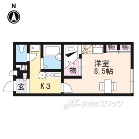 レオパレス石山(1K/1階)の間取り写真