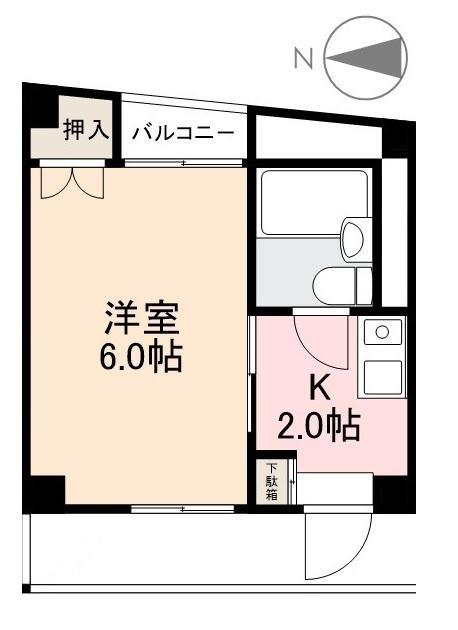 コーポ昭和(1K/3階)の間取り写真