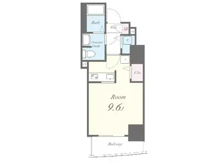 ドゥバン ロテル ド ヴューユ(ワンルーム/4階)の間取り写真