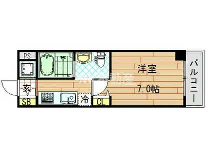 Mプラザ小阪駅前(1K/5階)の間取り写真