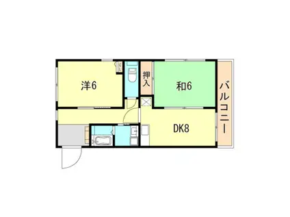 リライズ西明石(2DK/3階)の間取り写真