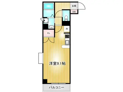 HIRO尾頭橋(ワンルーム/3階)の間取り写真