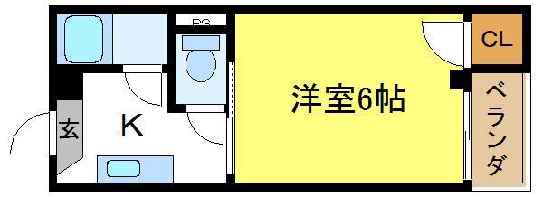 アリストプラザ中野(1K/3階)の間取り写真