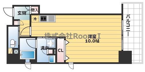 アーバネックス北浜(ワンルーム/7階)の間取り写真