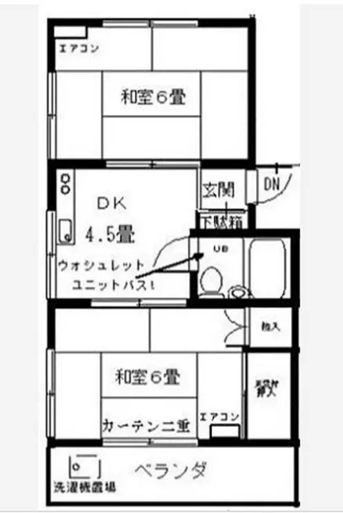 横溝コーポ 2階階 間取り