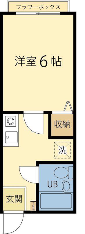 エステート金沢(1K/1階)の間取り写真