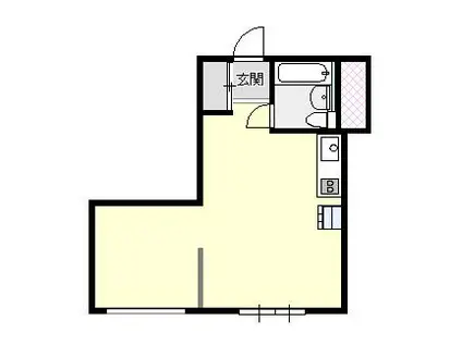 ヴィラシャルダン(ワンルーム/2階)の間取り写真