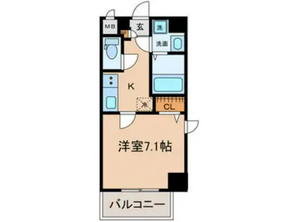 Z・R名駅(1K/8階)の間取り写真