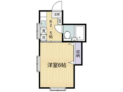 リヴァージュ(1K/1階)の間取り写真