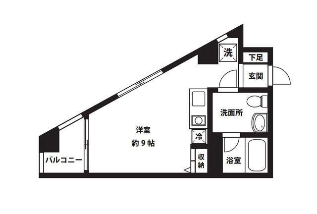 パークサイド相模大野(ワンルーム/2階)の間取り写真
