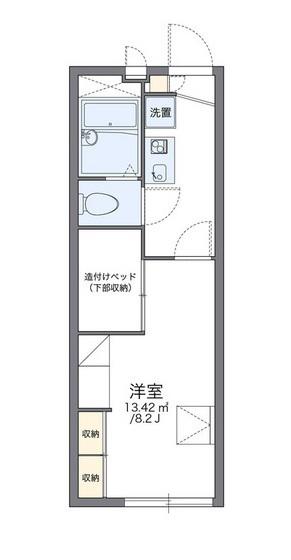 レオパレス鴨川II(1K/2階)の間取り写真